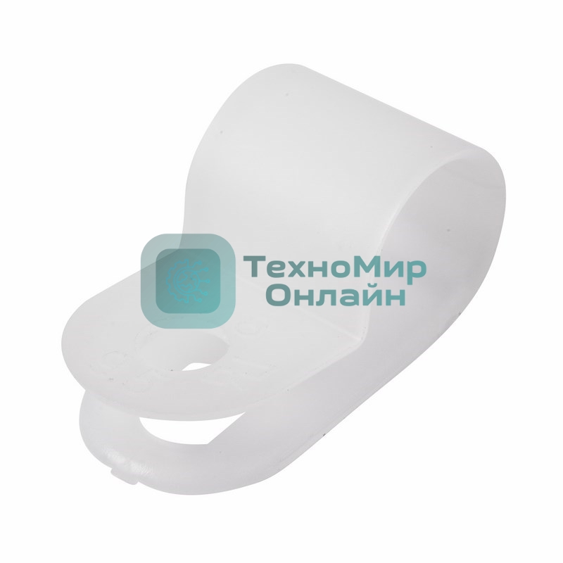 Кабельная скоба под винт Rexant 9 мм, белая, упаковка 50 шт.