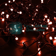 Гирлянда Neon-night Нить 10м, постоянное свечение, черный ПВХ, 230В, красный