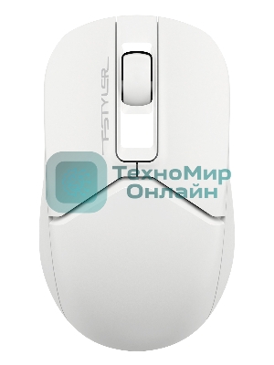 Мышь беспроводная A4Tech Fstyler FG12S белый, 1200 dpi, радиоканал, USB, кнопки - 3