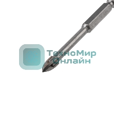 Сверло по стеклу и керамике Kranz 6 мм 4 грани шестигранный хвостовик