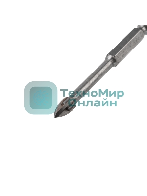 Сверло по стеклу и керамике Kranz 6 мм 4 грани шестигранный хвостовик