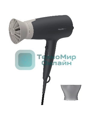Фен Philips BHD351/10 черный, 2100 Вт, ионизация