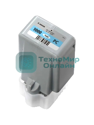Картридж струйный Canon PFI-1000 PC фото голубой (80 мл.) для Canon IJ SFP PRO-1000 WFG