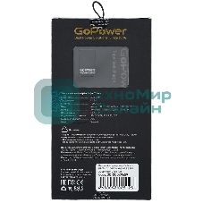 Портативный аккумулятор GoPower PB03-10 10000mAh 3.0A 22.5W 2USB/Type-C черный (1/50)