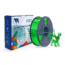 Филамент NVPrint PLA+ Trasparent Green для 3D печати диаметр 1.75мм длина 330 метров масса 1 кг