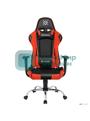 Кресло игровое Defender Azgard черный/Красный, полиуретан, 60 мм
