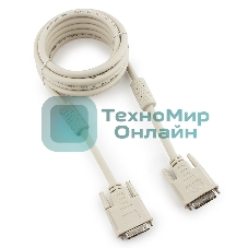 Кабель DVI-D single link Gembird, 3м, 19M/19M экран, феррит.кольца, пакет