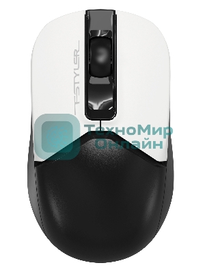 Мышь беспроводная A4Tech Fstyler FG12 белый/черный, 1200 dpi, радиоканал, USB, кнопки - 3