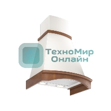 Вытяжка каминная Elikor Ротонда 60П-650-П3Л бежевый/дуб, 60 см, 650 куб. м/ч, 56 дБ