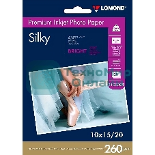 Фотобумага Lomond 1103309 10x15/260г/м2/20л./ярко-белый атласная для струйной печати