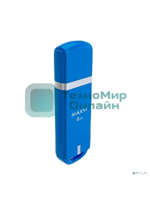Флешка USB Maxvi P3 8Gb USB 2.0 sky blue, монолит с колпачком, ABS пластик