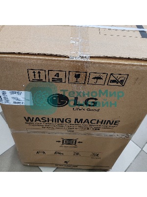 (Поврежденный товар, замята правая боковая панель, вдавлена правая задняя ножка) Стиральная машина LG F2V3HS4W белый, загрузка фронтальная 7 кг, 1200 об/мин., класс: A