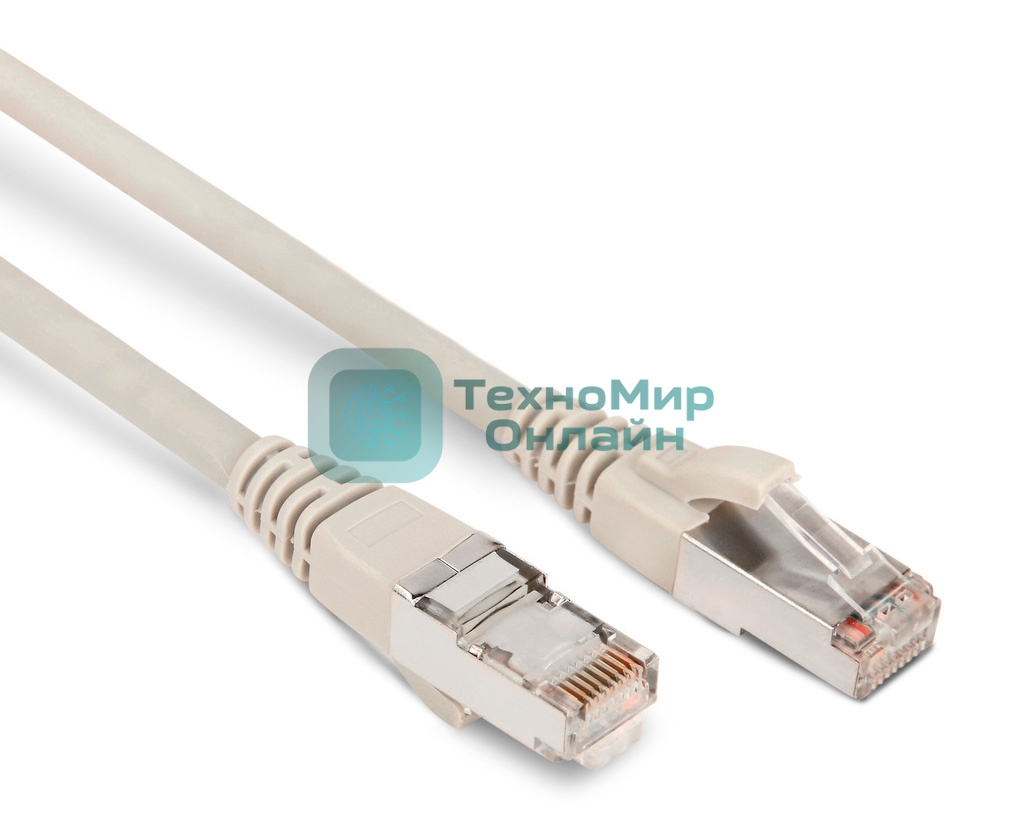 Патч-корд Hyperline F/UTP, экранированный, Cat.6, LSZH, 5 м, серый PC-LPM-STP-RJ45-RJ45-C6-5M-LSZH-GY
