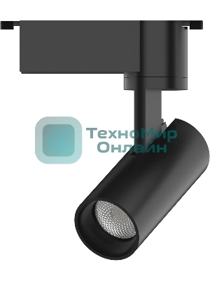 Светильник Gauss трековый цилиндр 8W 750lm 4000K 180-220V IP20 45x155мм черный LED 1/40