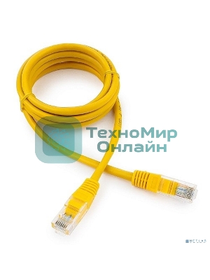 Патч-корд UTP Cablexpert cat.5e, 1.5м, литой, многожильный, желтый