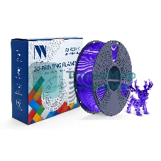 Филамент NVPrint PLA+ Trasparent Purple для 3D печати диаметр 1.75мм длина 330 метров масса 1 кг