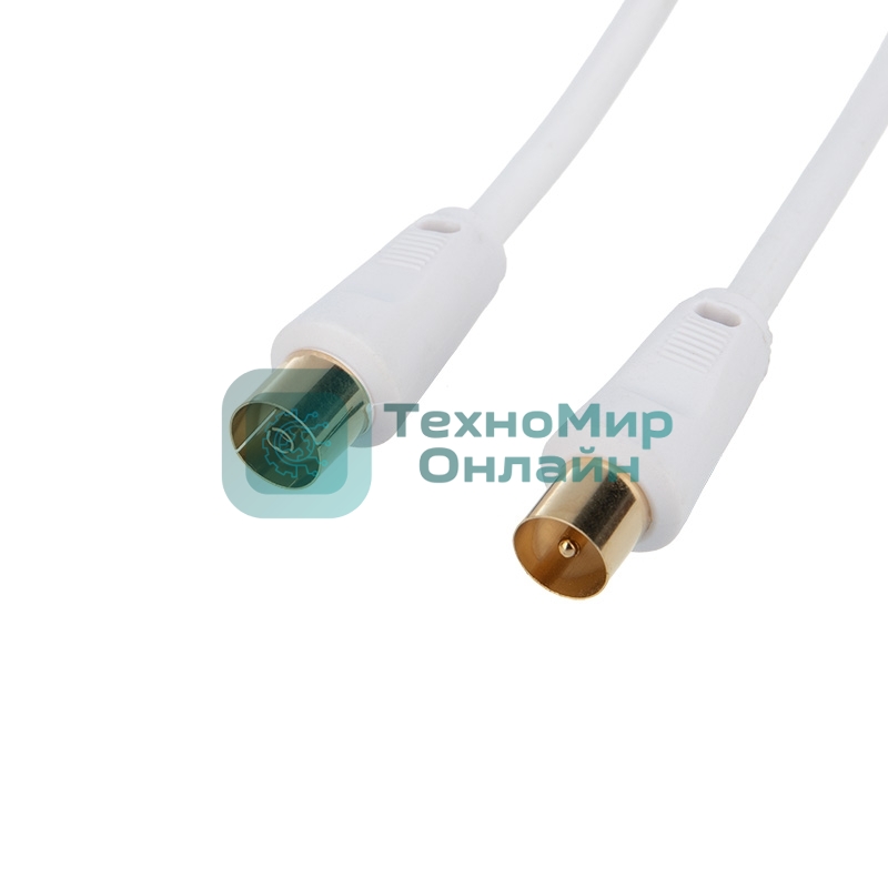 Шнур Rexant ТВ гнездо - ТВ штекер, длина 7 метров, белый