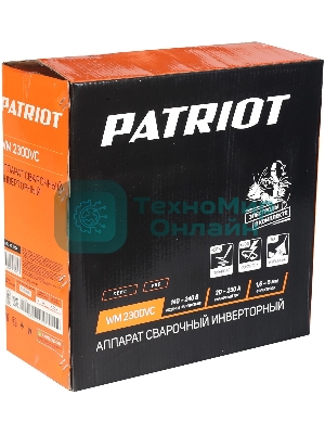 Сварочный аппарат Patriot WM230DVC инвертор ММА 10.7кВт (кейс в комплекте)