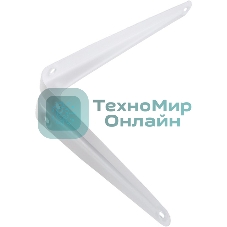 Кронштейн угловой с ребром Сибртех 75 х 100 мм, белый