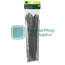 Хомуты Сибртех, 300 х 8 мм, пластиковые, черные, 100 шт.