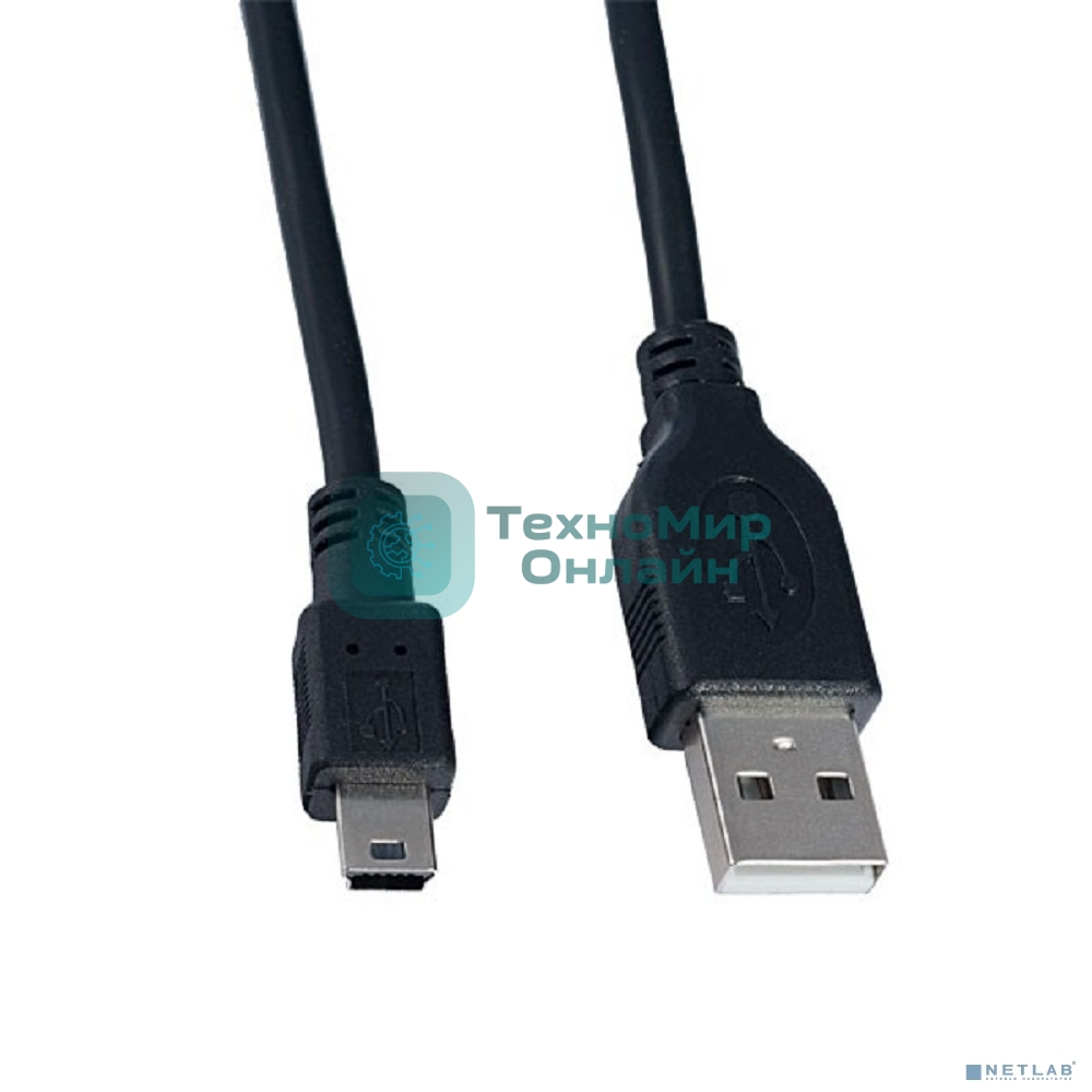 Кабель PERFEO USB2.0 A вилка - Mini USB вилка, длина 0,5 м (U4304)