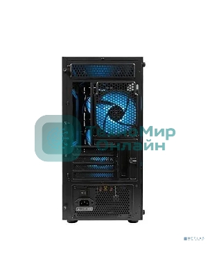 Компьютерный корпус Minitower mATX Eurocase 00-01003411 M205 4ARGb черный без БП закаленное стекло USB 3.0
