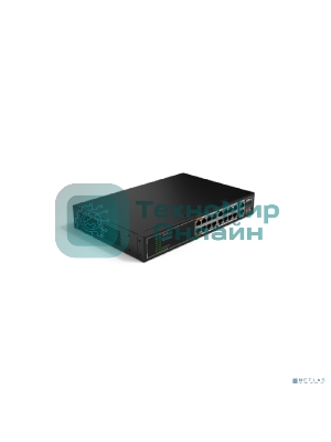 Коммутатор неуправляемый 18-портовый DAHUA DH-SF1018LP с РоЕ, 16xRJ45 100Mb PoE, 2xRJ45 1Gb, суммарно 135Вт, коммутация 7.2 Гбит/с, MAC-таблица 8К, металл