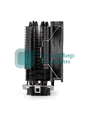 Кулер для процессора ExeGate Dark Magic EXX400-PWM серебристый, 120 мм, алюминий/медь, 2100 об/мин, 24 дБ, 4 pin, 140 Вт, 155 мм