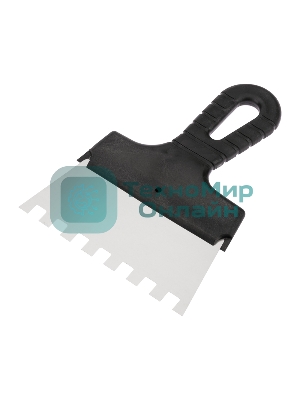 Шпатель фасадный Rexant 150 мм зуб 10х10 нержавеющая сталь, пластмассовая рукоятка