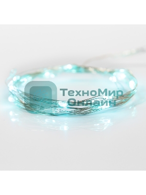 Гирлянда светодиодная Neon-night Роса 2м, 20 LED, БИРЮЗОВЫЙ, IP20, тонкий батарейный блок, 2хCR2032 в комплекте