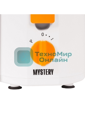 Соковыжималка Mystery MJE-1901 белый, центробежная, 900 Вт, 900 мл, механическое