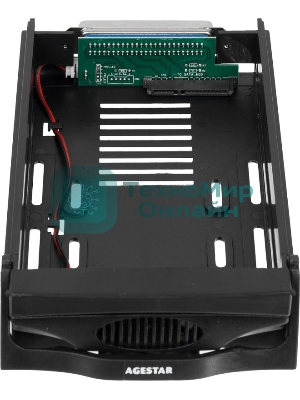 Сменный бокс для HDD AgeStar SR3P-SW-2F SATA пластик черный 3.5