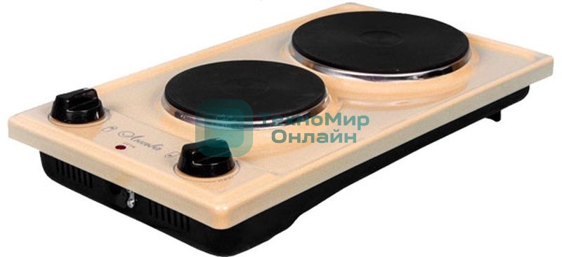 Плита настольная электрическая Лысьва ЭПБ 22 кремовый/рябчик (настольная)