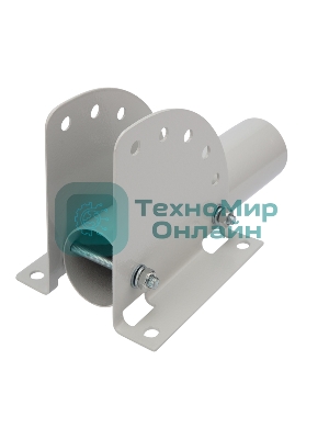 Кронштейн для консольного светильника Rexant КР-3.1 накладного монтажа или под бандажную ленту с переменным углом серый (сталь 2 мм, 230х150х150, Ø 51)