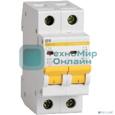 Выключатель автоматический модульный 2п B 10А 4.5кА ВА47-29 IEK MVA20-2-010-B