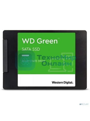 Накопитель SSD WD Green WDS100T3G0A, 1000Gb, SATA III, 2.5