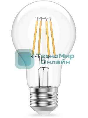 Лампа светодиодная филаментная Gauss Filament 7Вт цок.:E27 груша св.свеч.бел.нейт. (упак.:10шт)