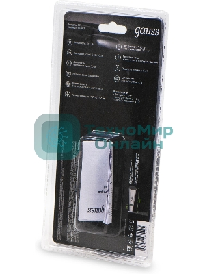 Фонарь автомобильный Gauss GFL803 черный 4Вт лам.:светодиодный встроенный аккумулятор