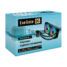 Система жидкостного охлаждения ExeGate BlackWater-240V3.PWM.ARGb черный, 120 мм, алюминий/медь, 1800 об/мин, 37 дБ, 4 pin, 150 Вт