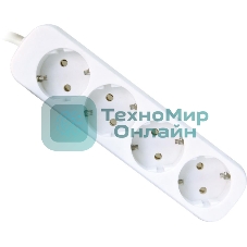 Удлинитель Defender E430 белый 3.0 м, 4 розетки 