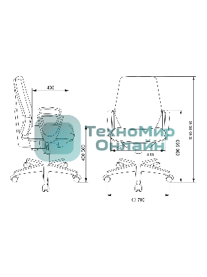 Кресло Бюрократ CH-W545 серый, ткань