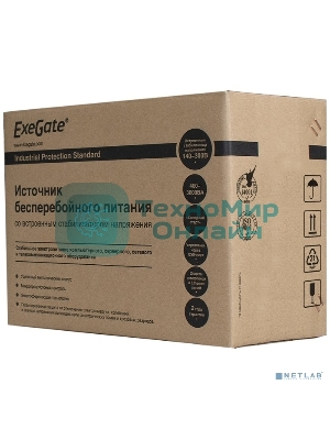 Источник бесперебойного питания ExeGate EP285480RUS SpecialPro UNB-1000.LED.AVR.C13.RJ.USB 1000VA/650W, LED, AVR, 6*IEC-C13, RJ45/11, USB, черный