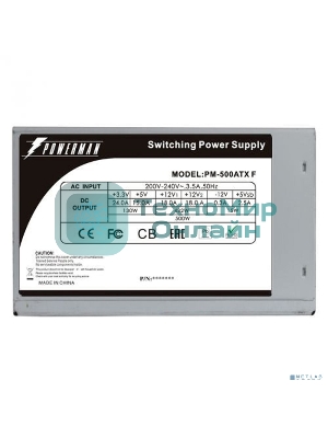 Блок питания Inwin/Powerman PM-500ATX-F, 500Вт, 120мм, серый