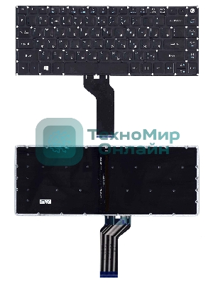 Клавиатура для ноутбука Acer Swift 3 SF314-51 черная с подсветкой