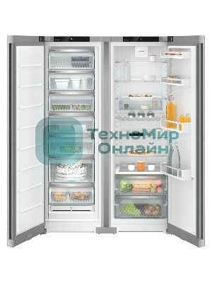 Холодильник Liebherr Комбинация XRFsd 5220-22 001 (SFNsdd 5227-22 001 + SRsdd 5220-22 001) нержавеющая сталь двухкамерный 398/271л морозилка сбоку, No Frost, Side by Side