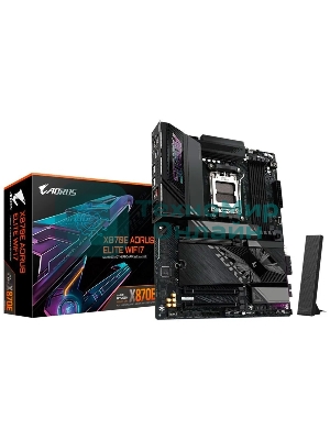 Материнская плата Gigabyte X870E AORUS ELITE WIFI7, AM5, AMD X870E, 4xDDR5, 4xSATA, 4xM.2, 1xPCI-E 5.0 x16, 1xPCI-E 4.0 x4, 1xPCI-E 3.0 x4, 1xHDMI, 1x 2.5Gb LAN, 4xUSB-A 3.2 Gen 1, 2xUSB-A 3.2 Gen 2, 4xUSB-A 2.0, 2xUSB-C 4.0, 2x3.5 мм, 7.1, ATX