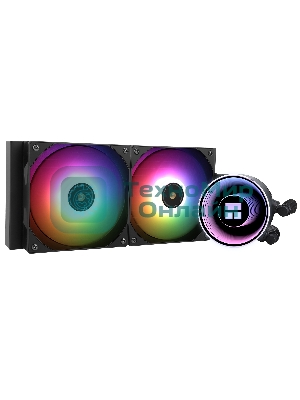 Водяное охлаждение для процессора Thermalright Frozen Notte 240 черный ARGB V2 (240мм, Black, ARGB/ Fans: 2x120мм, 72.37CFM, 27.7dBA, 2000RPM/ Pump height 54мм, 28dBA, 5300RPM, Rad thickness 27мм/ S: 1200, 1700, 1851, 2011, 2066, 115X, AM2, AM2+, AM3, AM3+, AM4, AM5, FM1, FM2, FM2+)
