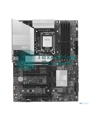 Материнская плата MSI PRO B860-P, LGA 1851, Intel B860, 4xDDR5, 4xSATA, 3xM.2, 1xPCIe 5.0 x16, 1xPCIe 4.0 x4, 2xPCIe 4.0 x1, 1xHDMI, 1xDP, 1xUSB-C, 1x 5Gb LAN, 2xUSB-A 3.2 Gen 2, 2xUSB-A 3.2 Gen 1, 4xUSB-A 2.0, 3x3.5 мм, 7.1, ATX
