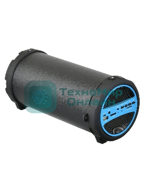 Колонка портативная Hyundai H-PAC220 черный/голубой 10W 1.0 BT/3.5Jack/USB