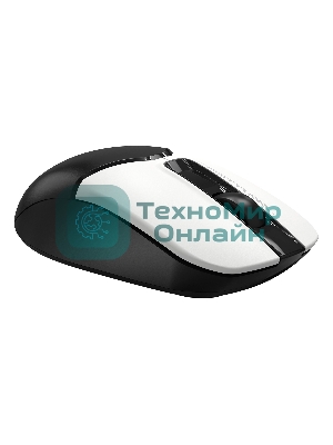 Мышь беспроводная A4Tech Fstyler FG12 белый/черный, 1200 dpi, радиоканал, USB, кнопки - 3